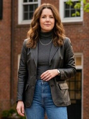 Covington S 6/8 Vintage 90s Modern Contemporary Minimalist Soft Leather Jacket